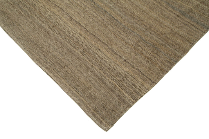 9x11 Brown Contemporary Kilim Rug - 30088