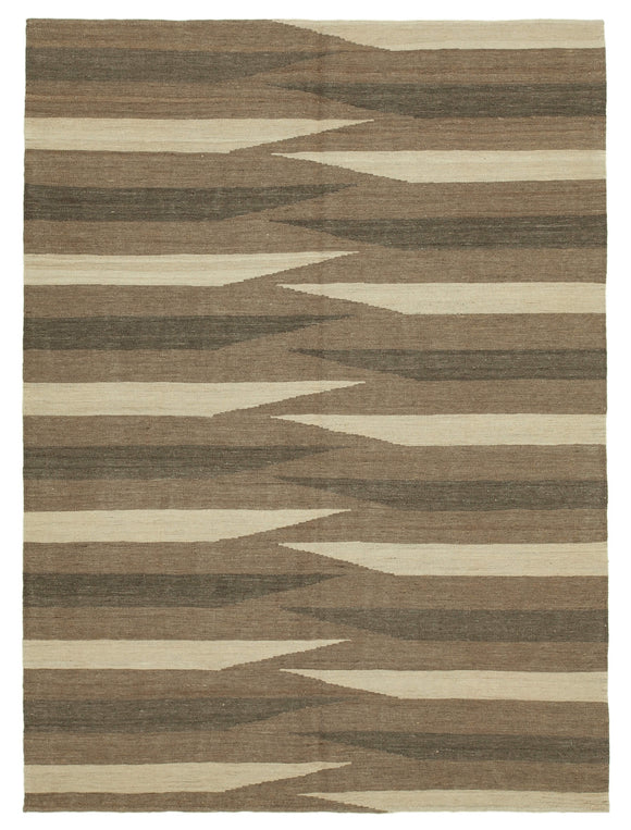 6x8 Brown Contemporary Kilim Rug - 30103