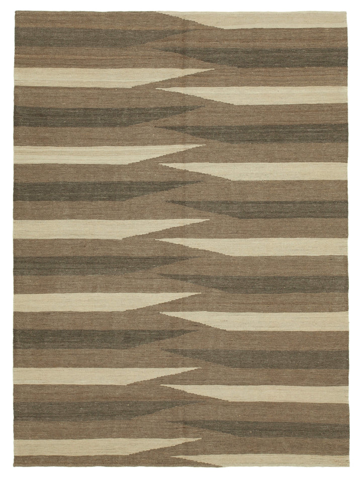 6x8 Brown Contemporary Kilim Rug - 30103