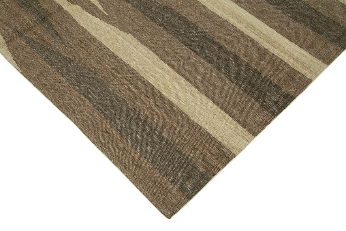 6x8 Brown Contemporary Kilim Rug - 30103