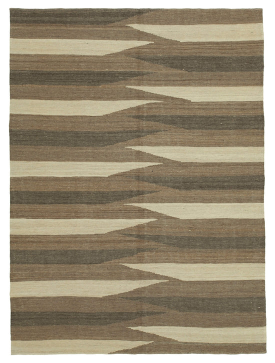 6x8 Brown Contemporary Kilim Rug - 30107