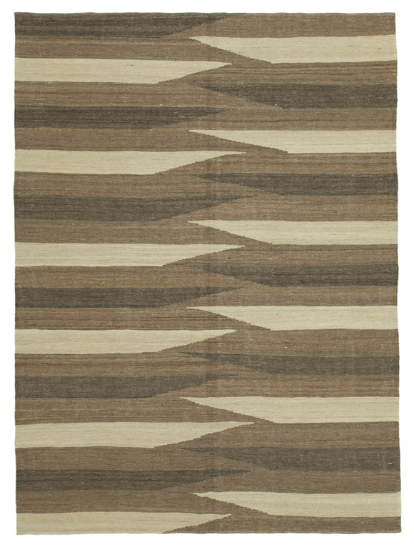 6x8 Brown Contemporary Kilim Rug - 30107