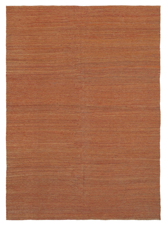 7x10 Orange Contemporary Kilim Rug - 30109