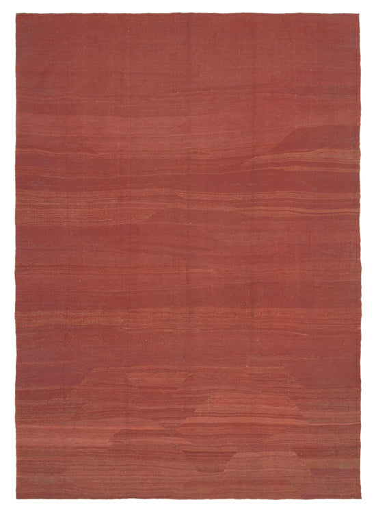 7x9 Red Contemporary Kilim Rug - 30123