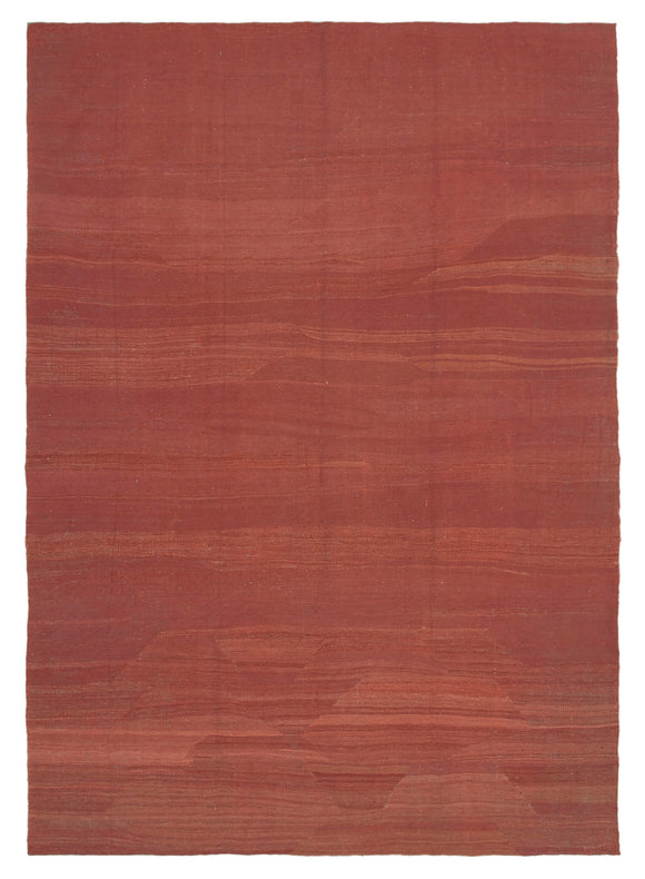 7x9 Red Contemporary Kilim Rug - 30123