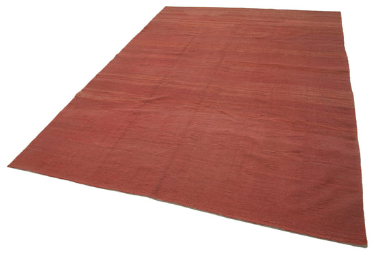 7x9 Red Contemporary Kilim Rug - 30123