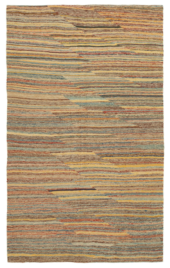 5x8 Yellow Contemporary Kilim Rug - 30141