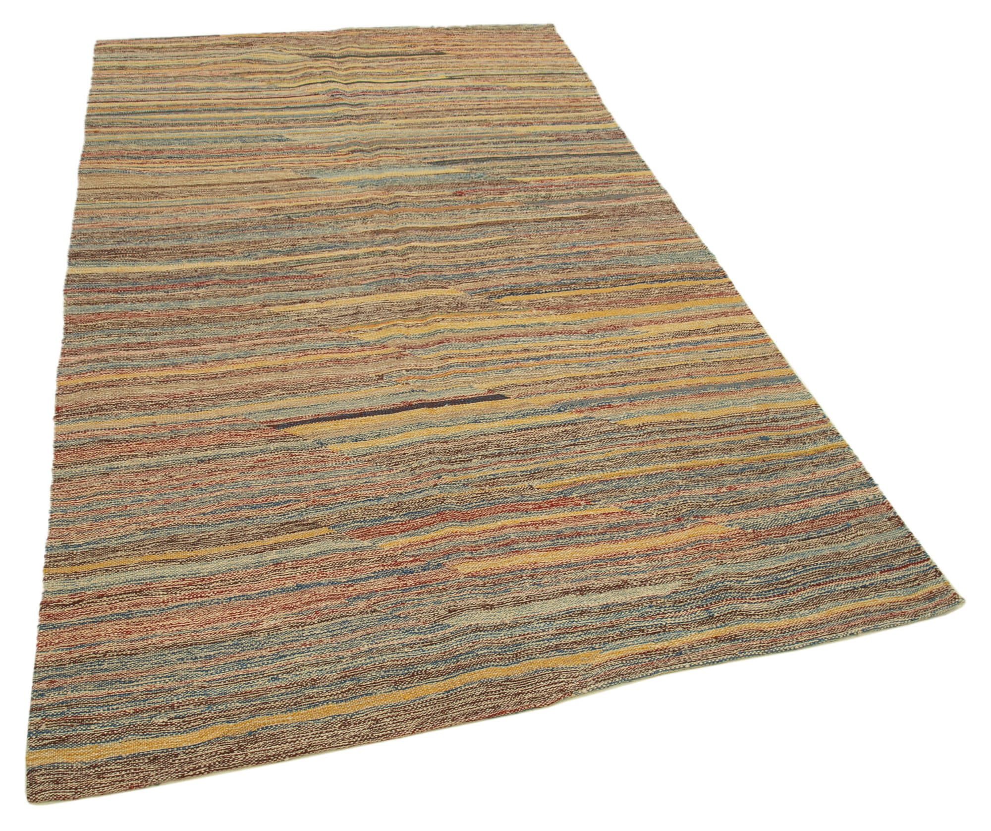 5x8 Yellow Contemporary Kilim Rug - 30141