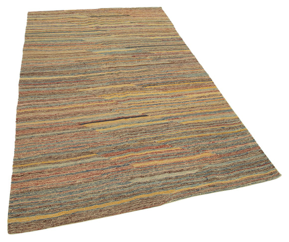 5x8 Yellow Contemporary Kilim Rug - 30141