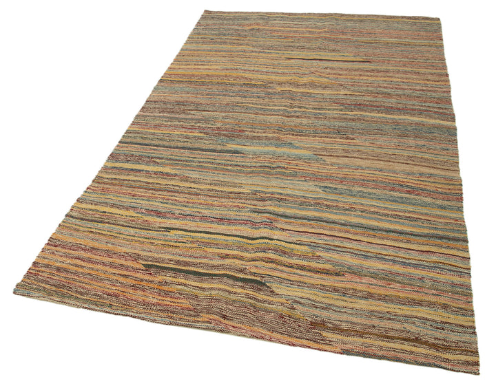 5x8 Yellow Contemporary Kilim Rug - 30141