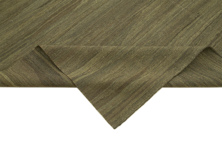 8x10 Green Contemporary Kilim Rug - 30145