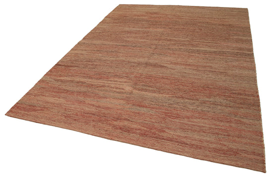 7x10 Red Contemporary Kilim Rug - 30147
