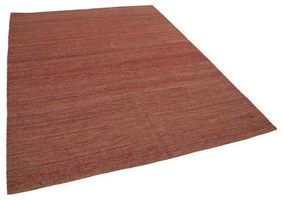 7x9 Red Contemporary Kilim Rug - 30155