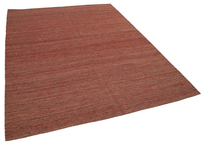 7x9 Red Contemporary Kilim Rug - 30155