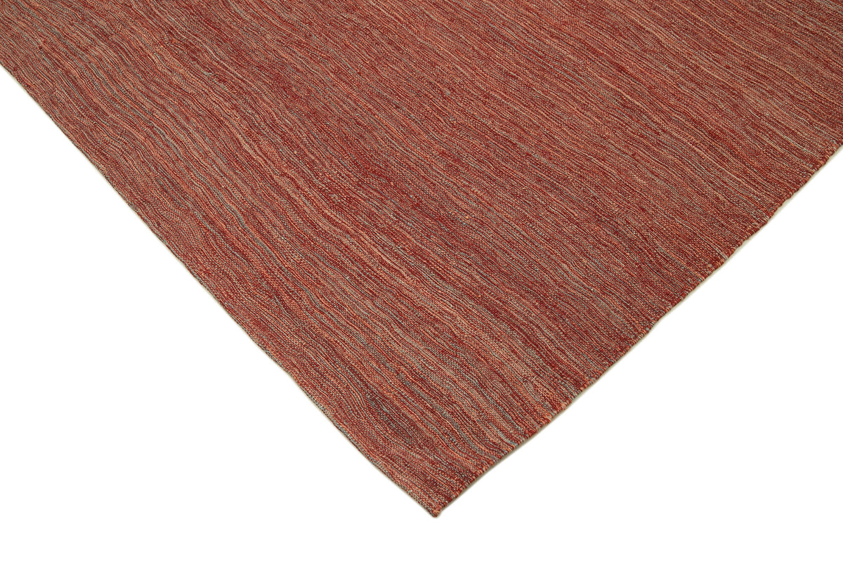 7x9 Red Contemporary Kilim Rug - 30155