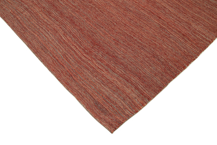 7x9 Red Contemporary Kilim Rug - 30155