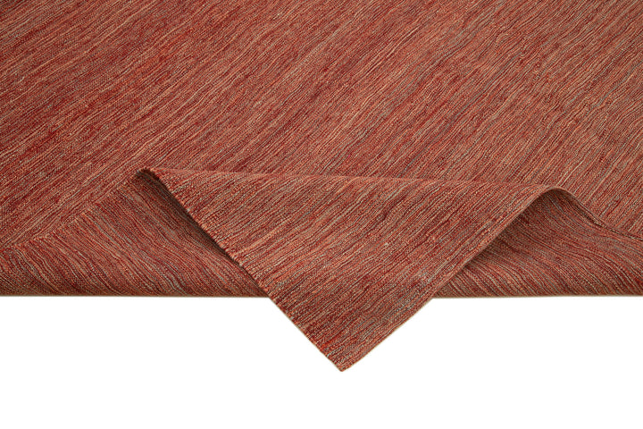 7x9 Red Contemporary Kilim Rug - 30155