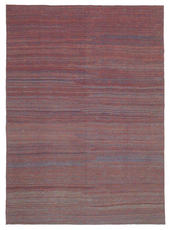 7x10 Red Contemporary Kilim Rug - 30172