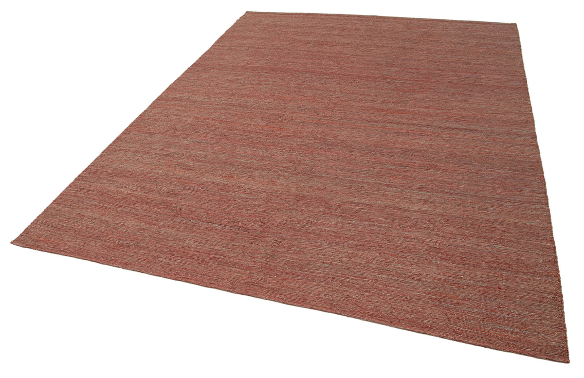 7x10 Red Contemporary Kilim Rug - 30174
