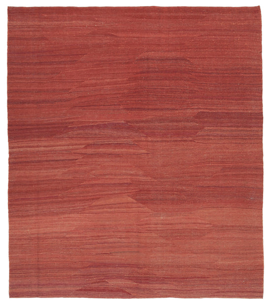 8x9 Red Contemporary Kilim Rug - 30175