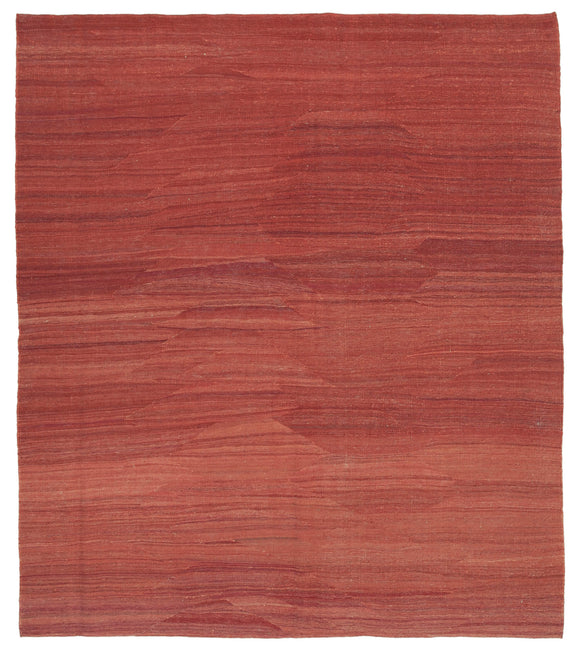 8x9 Red Contemporary Kilim Rug - 30175