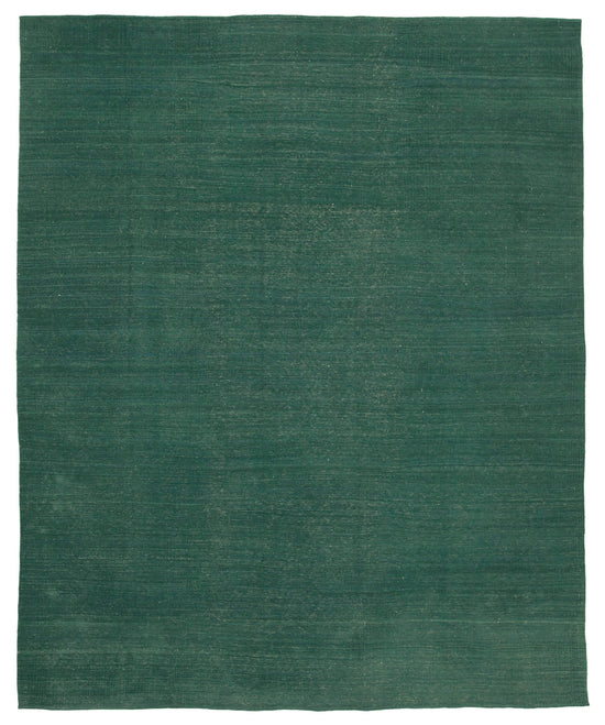 9x12 Green Contemporary Kilim Rug - 30184