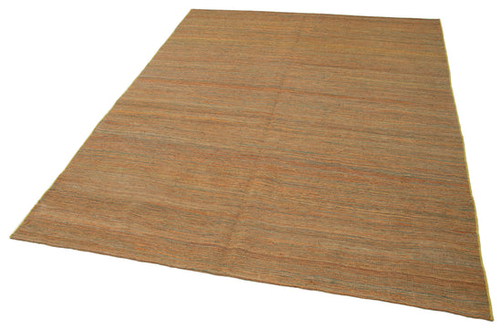 6x8 Orange Contemporary Kilim Rug - 30189