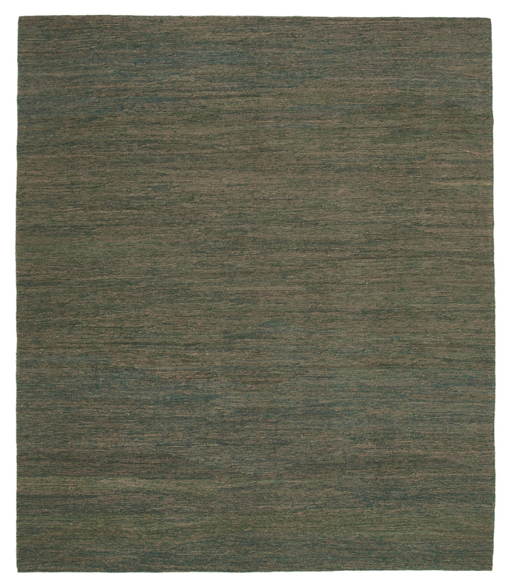8x10 Green Contemporary Kilim Rug - 30198