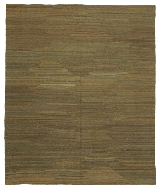 8x10 Brown Contemporary Kilim Rug - 30204