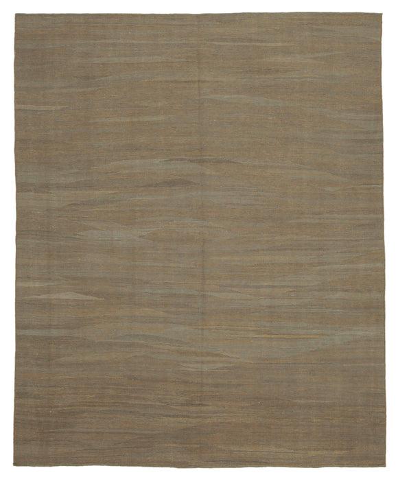 8x9 Brown Contemporary Kilim Rug - 30205