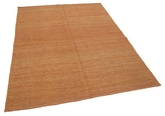 5x7 Orange Contemporary Kilim Rug - 30214