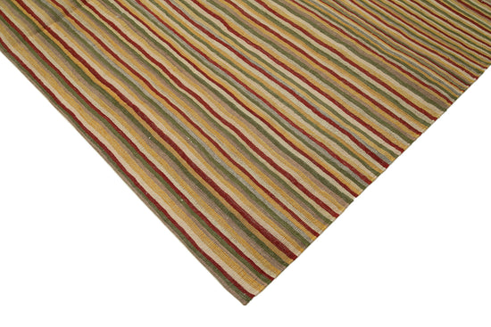 7x10 Beige Contemporary Kilim Rug - 30217