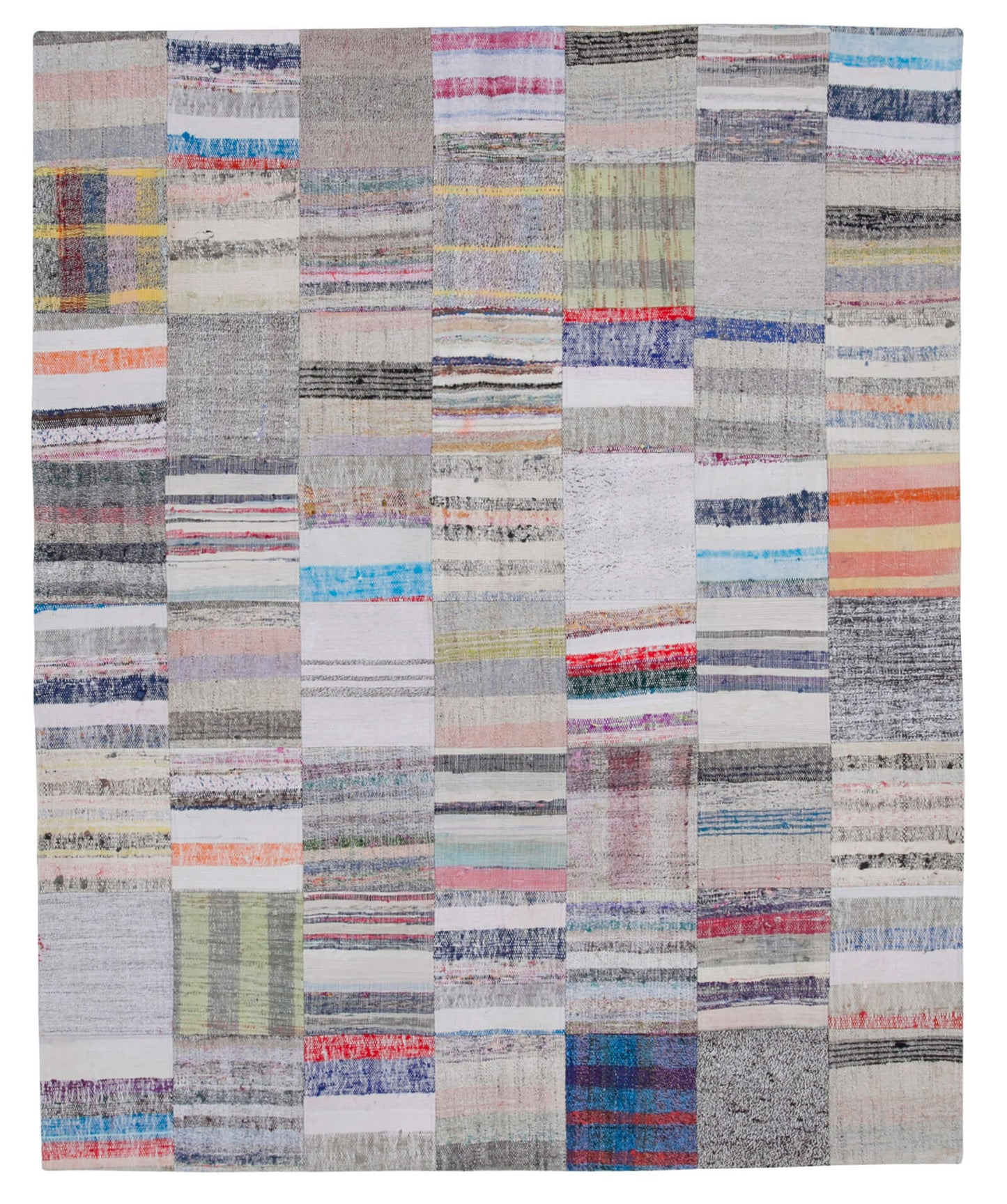 7x8 Multicolor Kilim Patchwork Rug - 30223