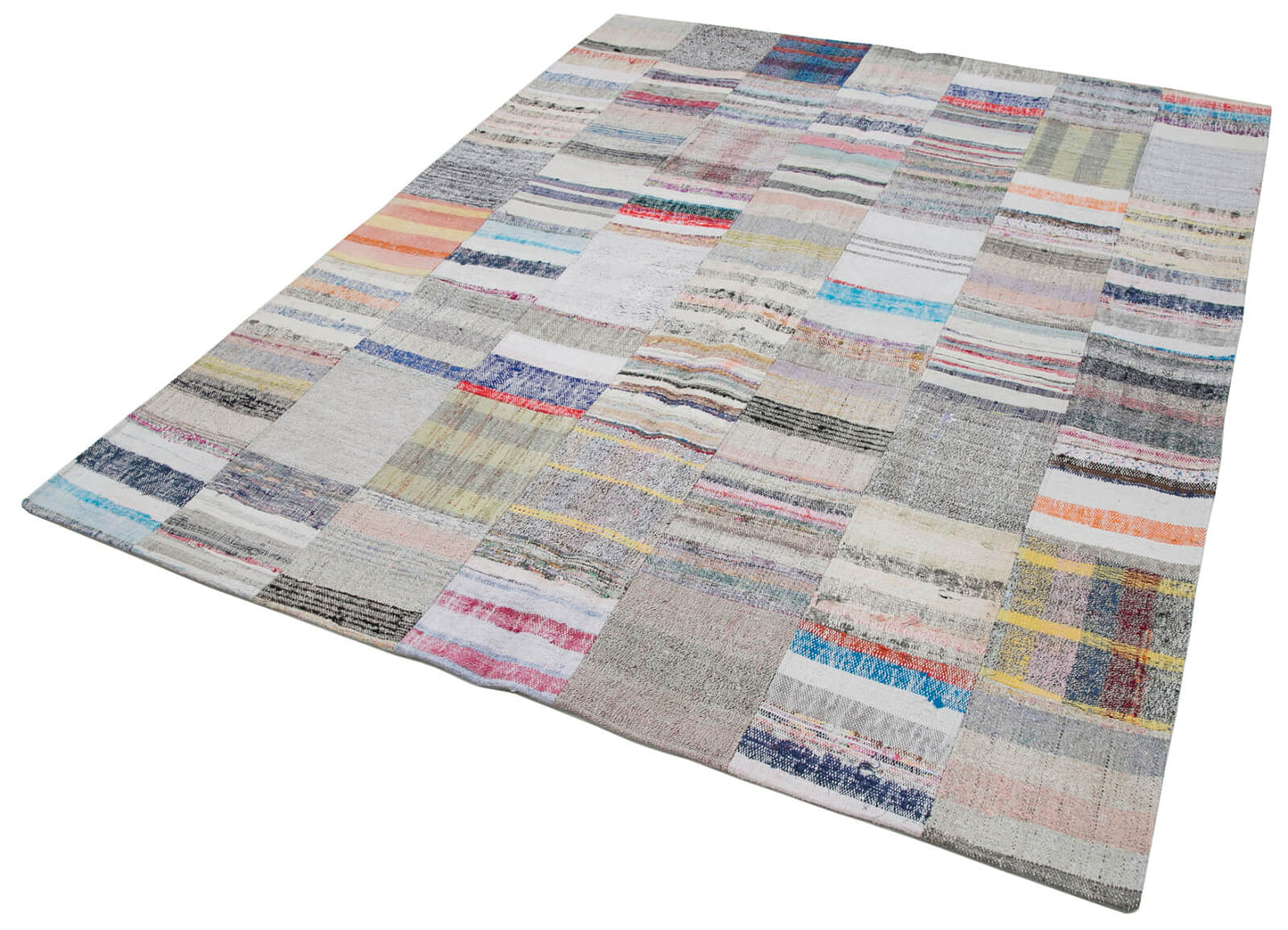 7x8 Multicolor Kilim Patchwork Rug - 30223