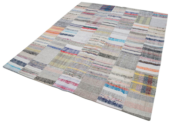 7x8 Multicolor Kilim Patchwork Rug - 30223