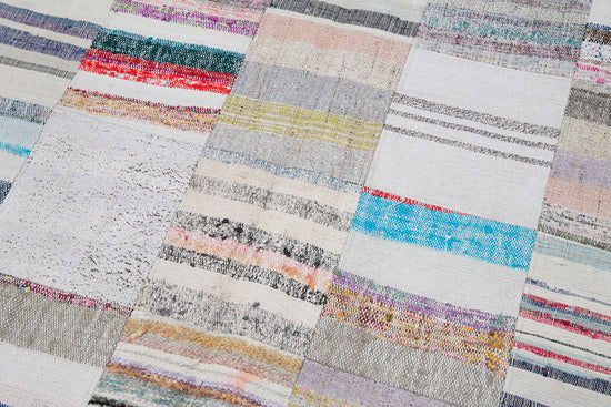 7x8 Multicolor Kilim Patchwork Rug - 30223