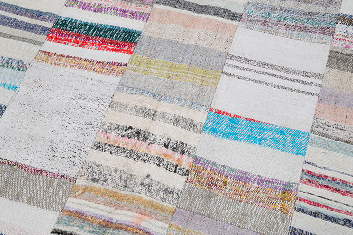 7x8 Multicolor Kilim Patchwork Rug - 30223