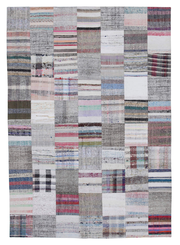 7x10 Multicolor Kilim Patchwork Rug - 30225
