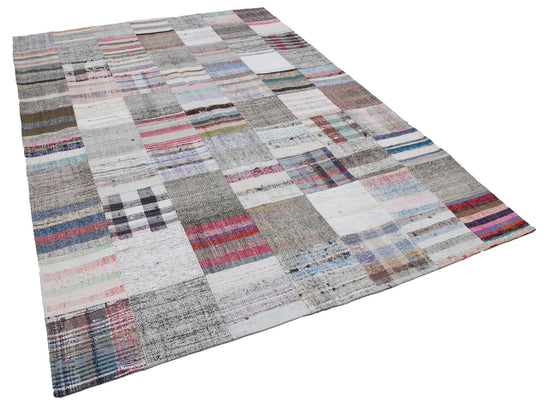 7x10 Multicolor Kilim Patchwork Rug - 30225