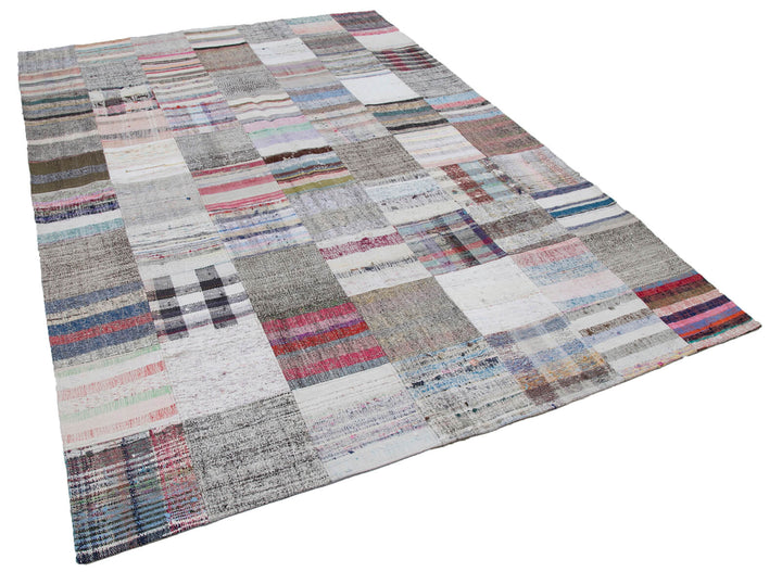 7x10 Multicolor Kilim Patchwork Rug - 30225