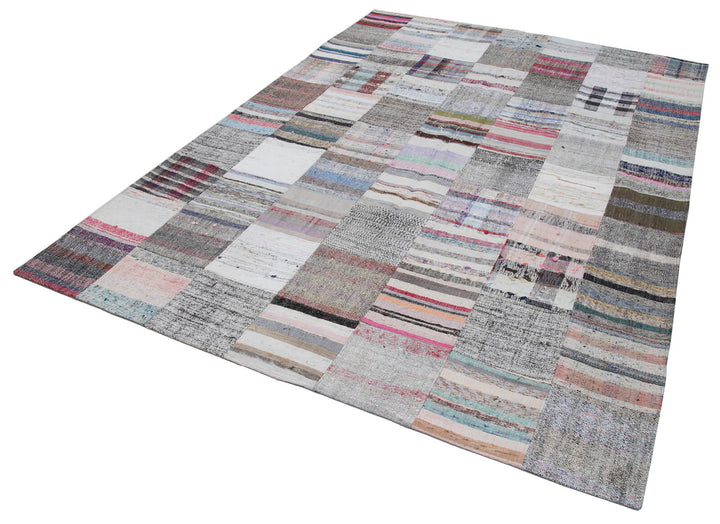 7x10 Multicolor Kilim Patchwork Rug - 30225