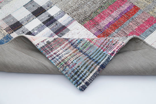 7x10 Multicolor Kilim Patchwork Rug - 30225