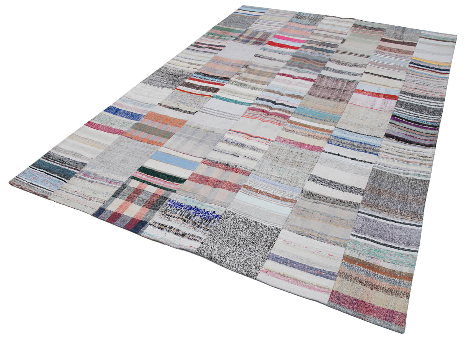 7x10 Multicolor Kilim Patchwork Rug - 30226