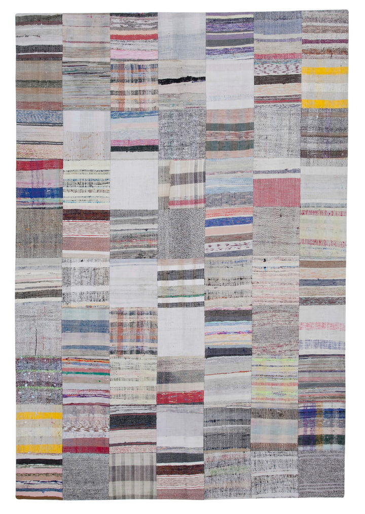 7x10 Multicolor Kilim Patchwork Rug - 30227