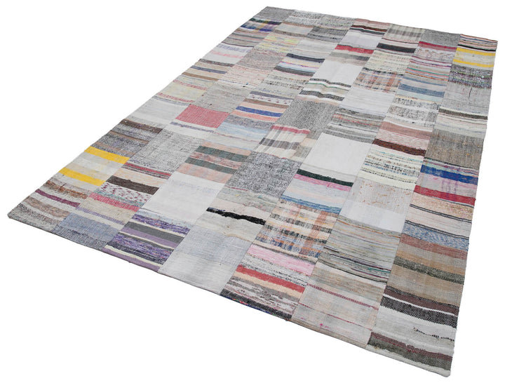 7x10 Multicolor Kilim Patchwork Rug - 30227