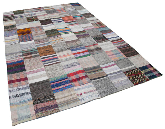7x10 Multicolor Kilim Patchwork Rug - 30228