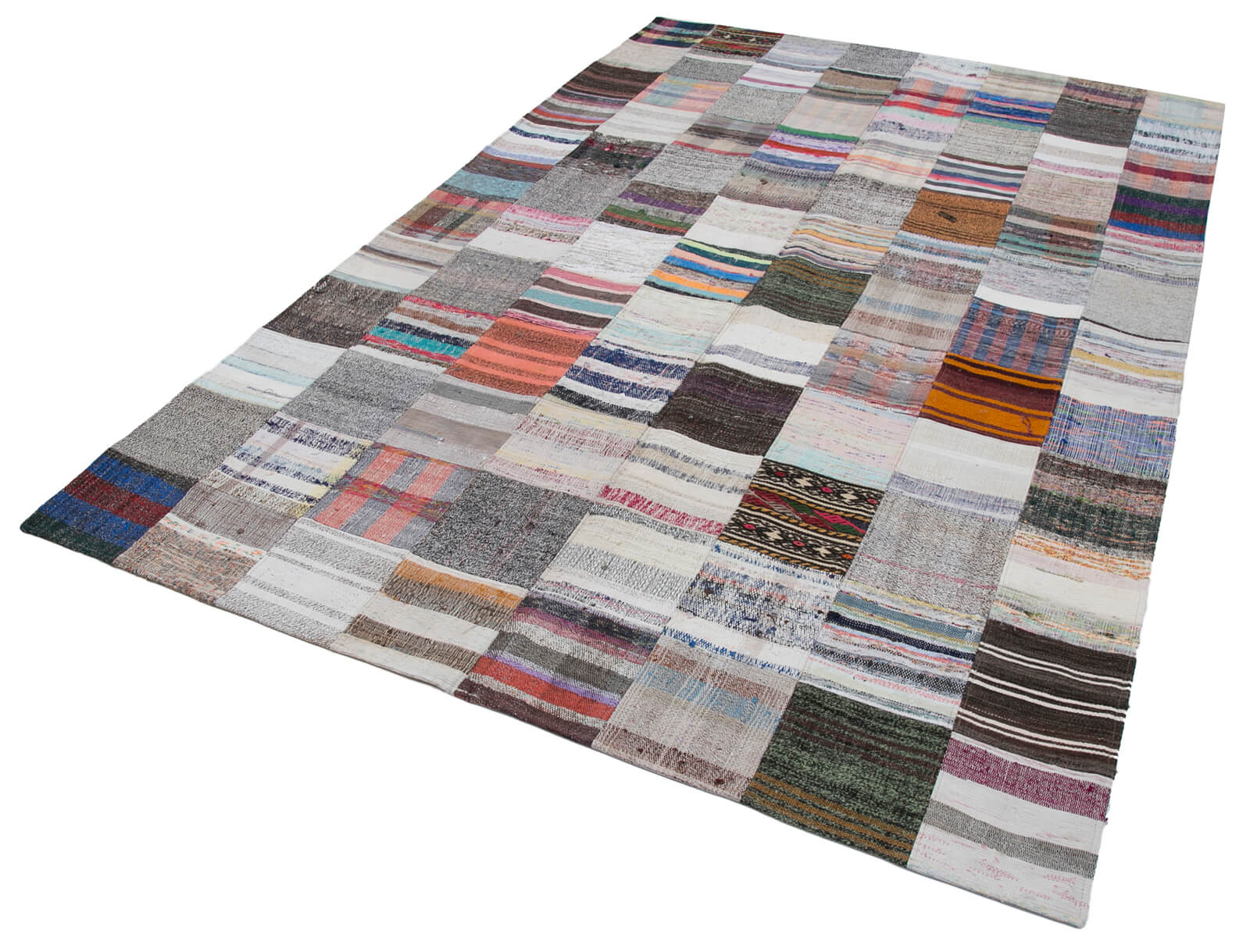 7x10 Multicolor Kilim Patchwork Rug - 30228