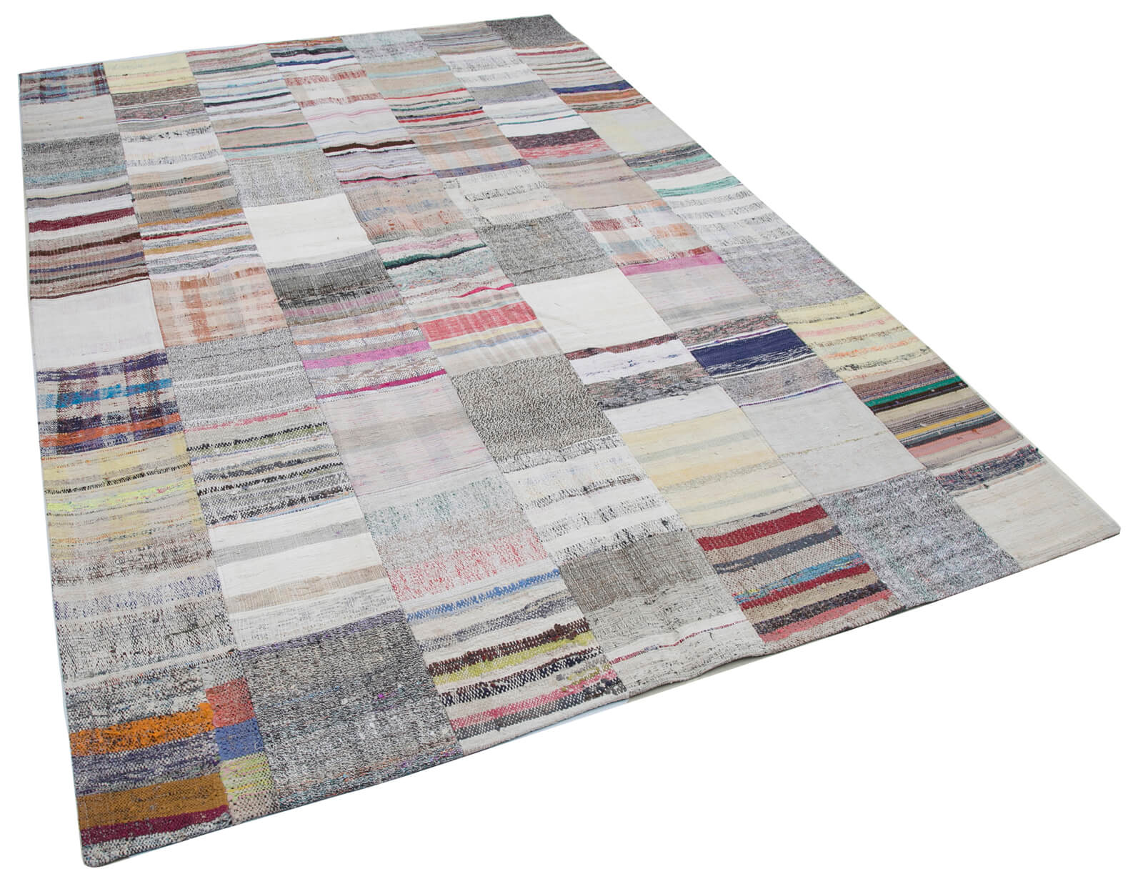 7x10 Multicolor Kilim Patchwork Rug - 30229