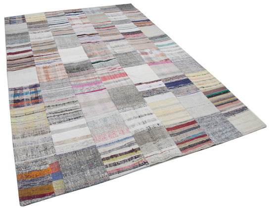 7x10 Multicolor Kilim Patchwork Rug - 30229