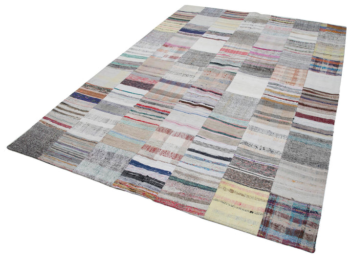 7x10 Multicolor Kilim Patchwork Rug - 30229